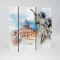 MYSTICAL CITYSCAPE RELIC Decorative 5-Panel Room Divider