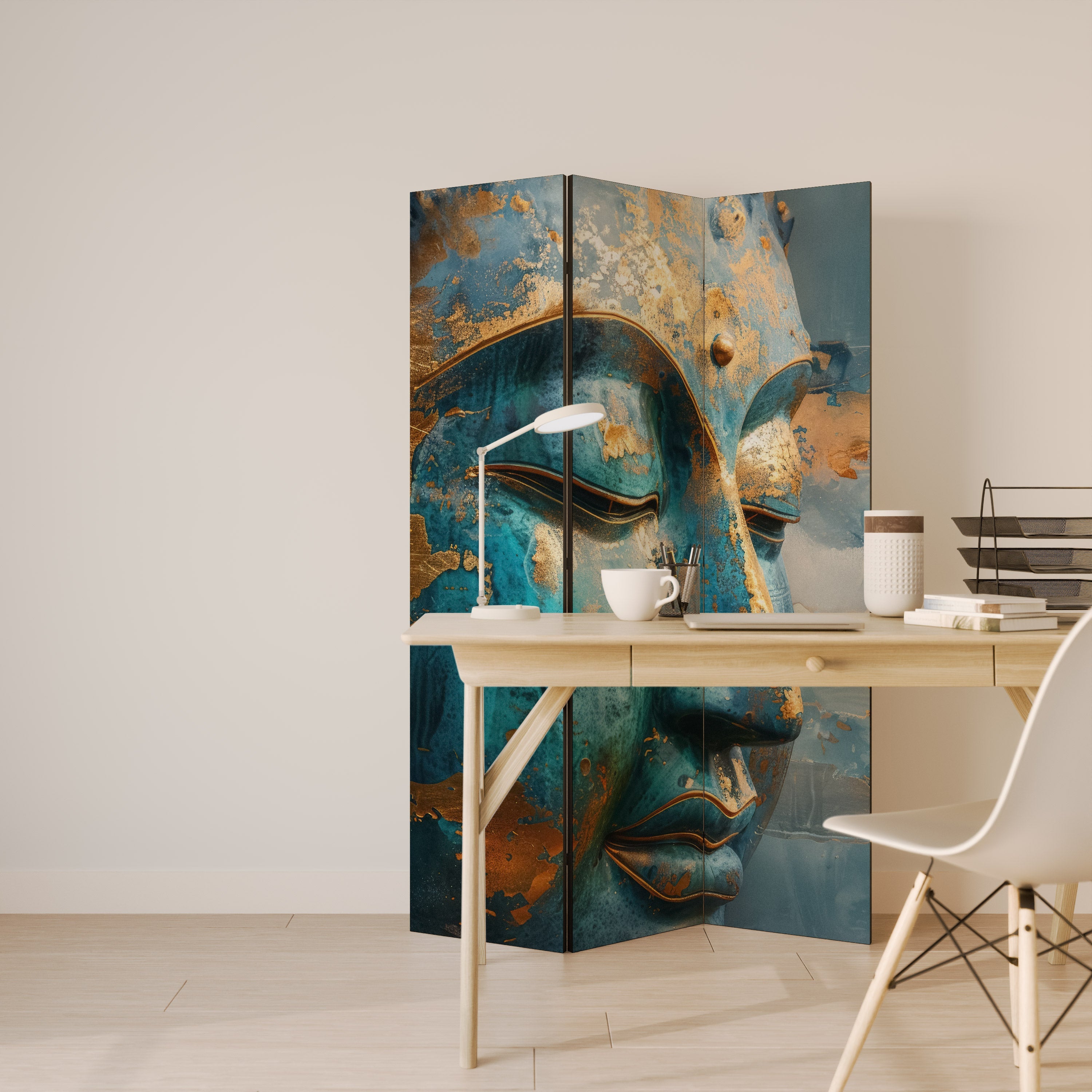 ENIGMATIC STILLNESS Biombo Decorativo de 3 Painéis