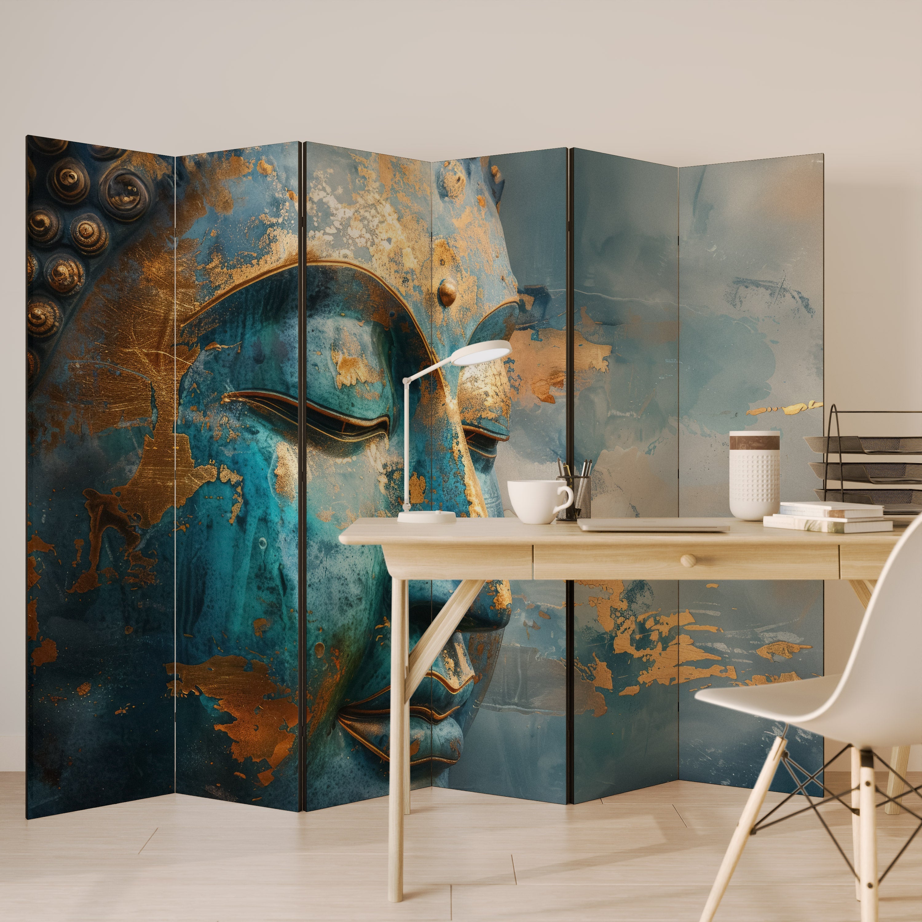 ENIGMATIC STILLNESS Decorative 6-Panel Room Divider