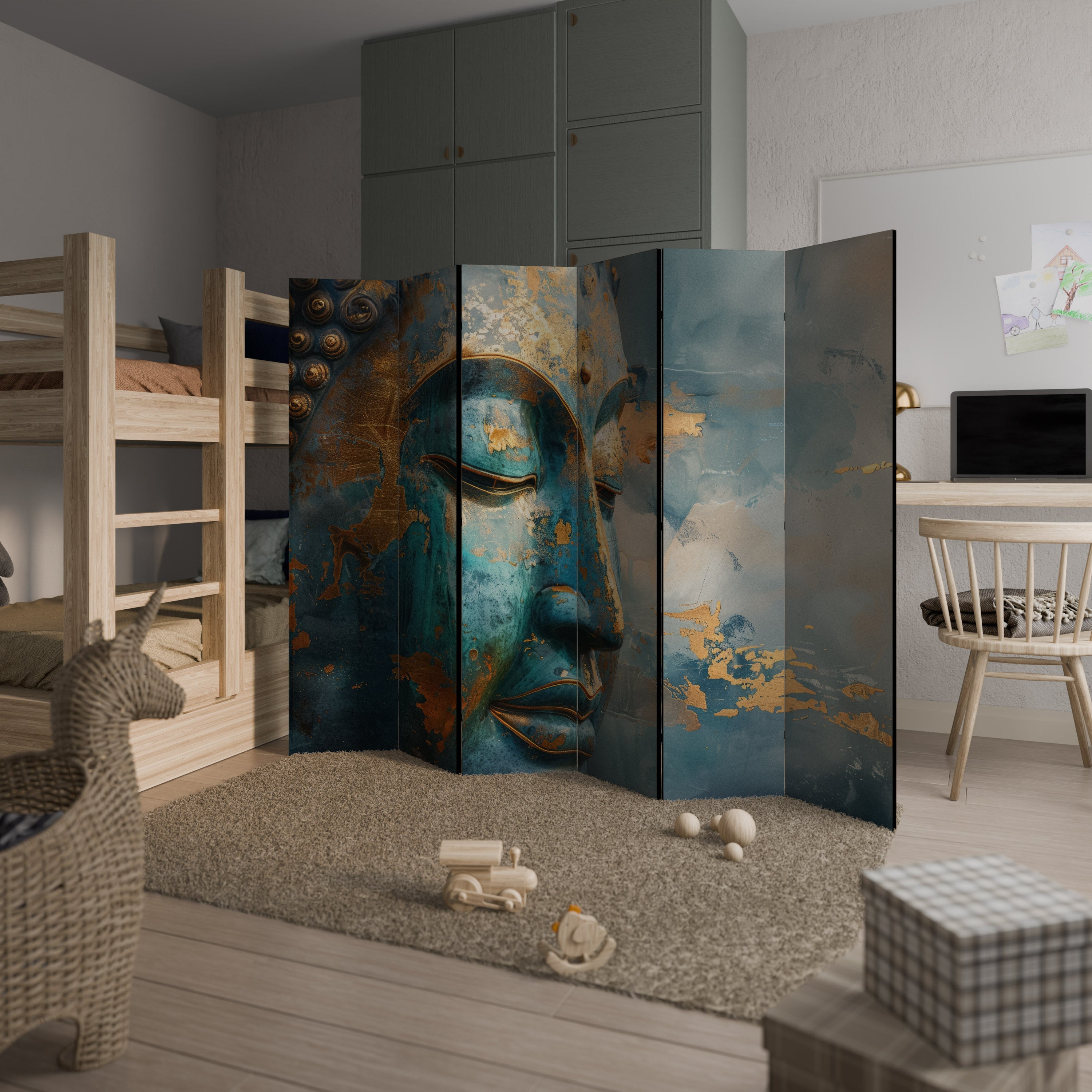 ENIGMATIC STILLNESS Decorative 6-Panel Room Divider