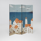 COASTLAND VILLAGE Biombo de 4 Painéis