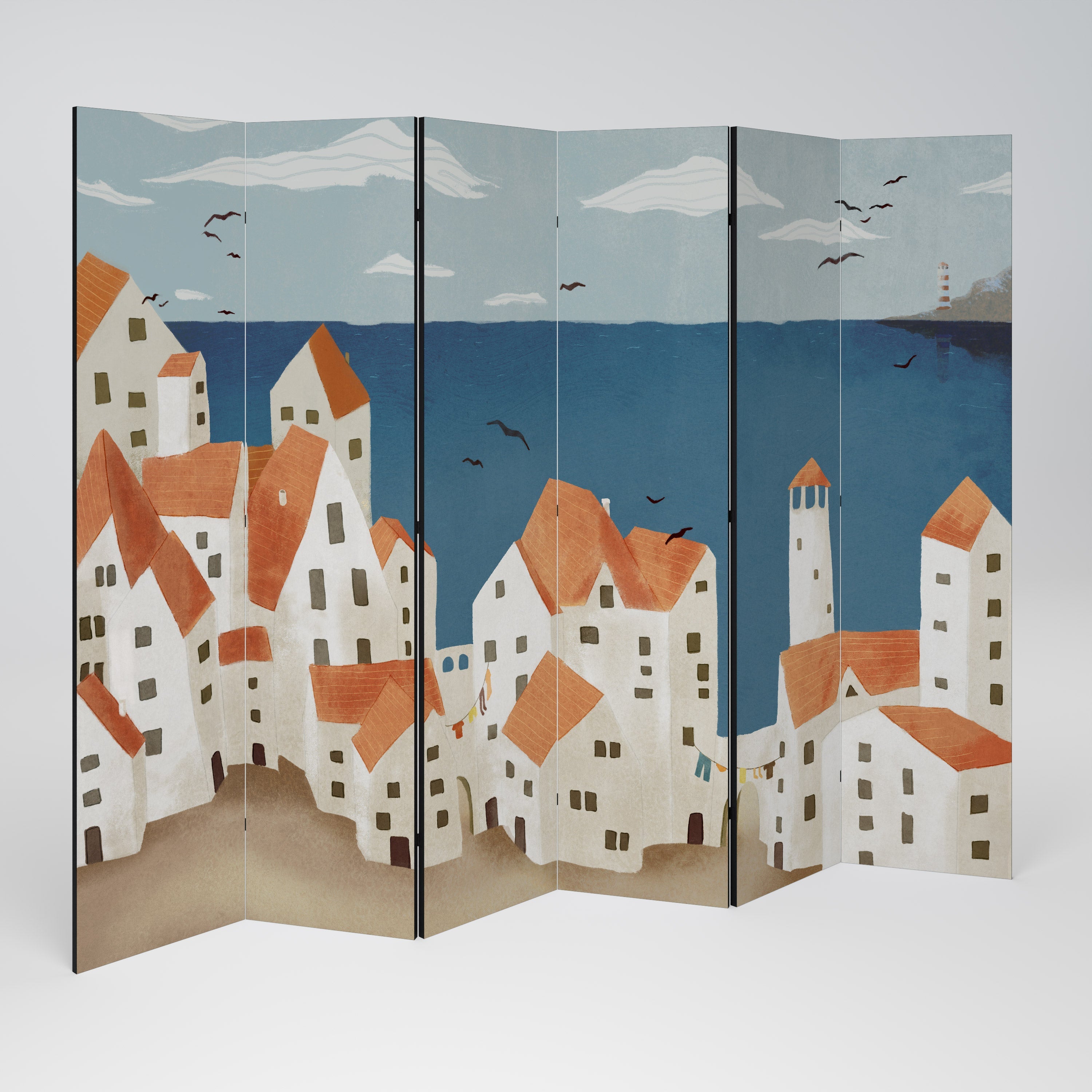 COASTLAND VILLAGE Decorative 6-Panel Room Divider
