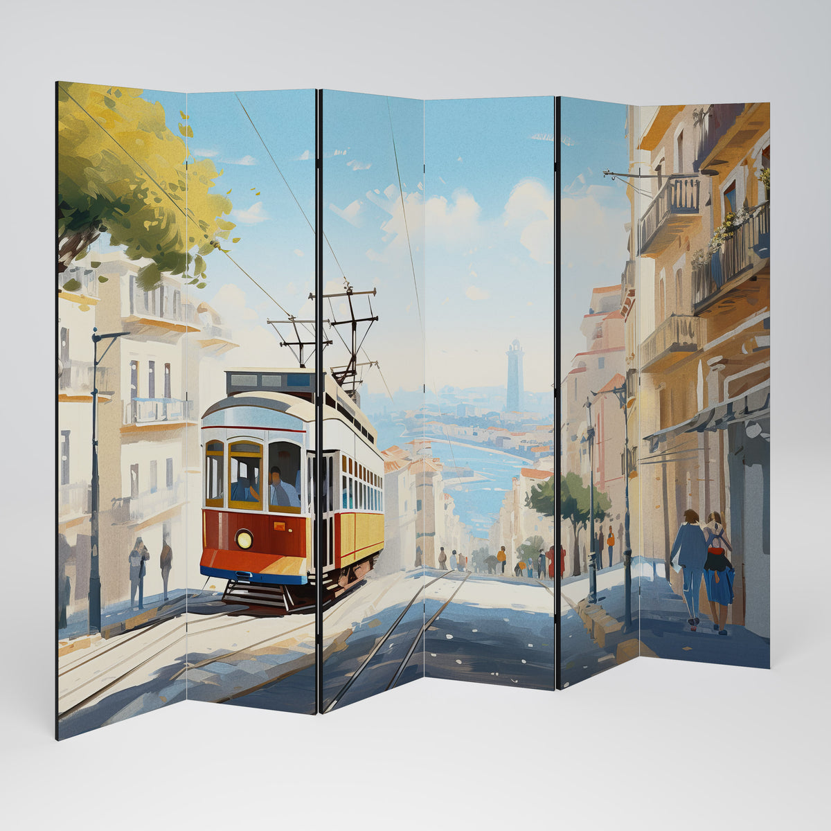 TRAMWAY DREAMSCAPE Biombo de 6 Painéis