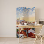 ROOFTOP RADIANCE Biombo Decorativo de 3 Painéis