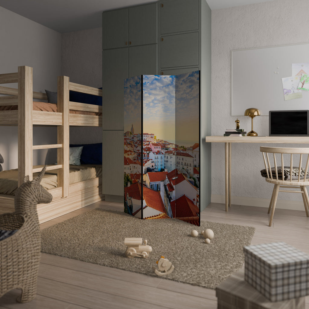 ROOFTOP RADIANCE Biombo Decorativo de 3 Painéis