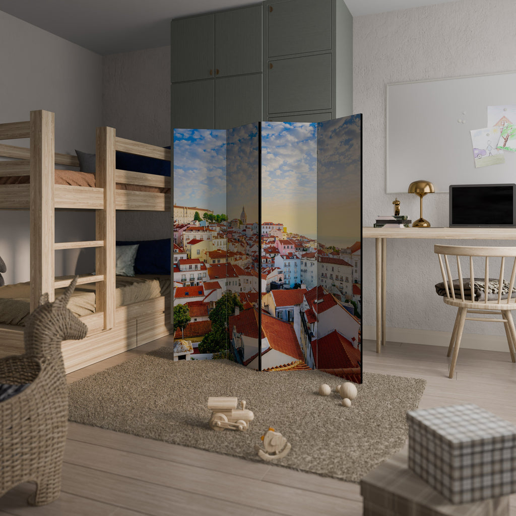 ROOFTOP RADIANCE Decorative 4-Panel Room Divider