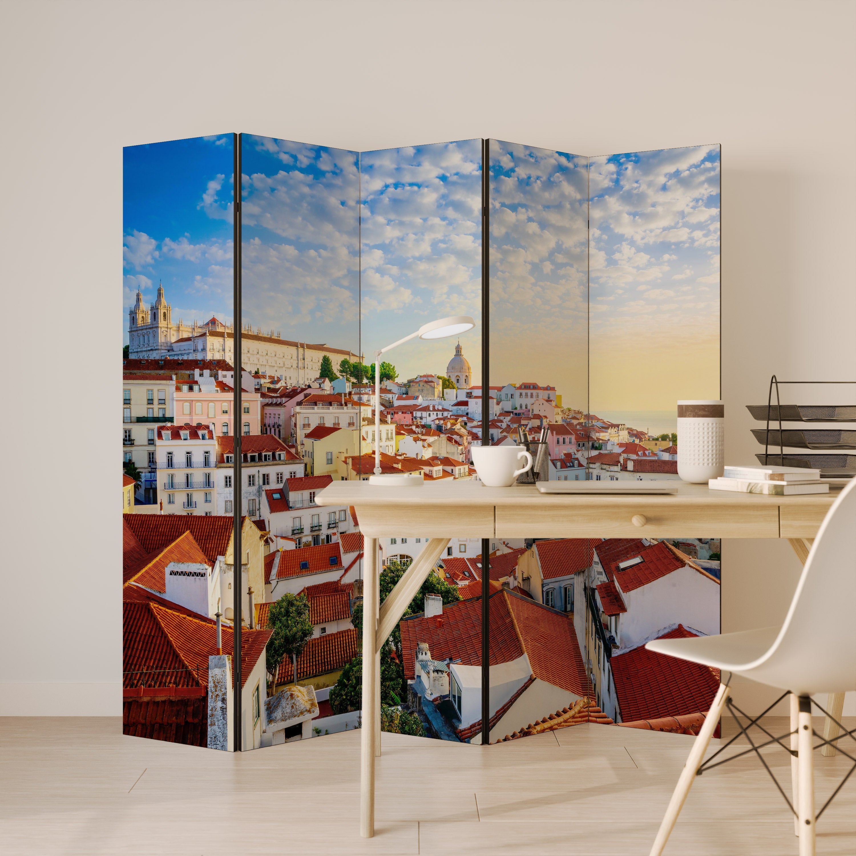ROOFTOP RADIANCE Decorative 5-Panel Room Divider