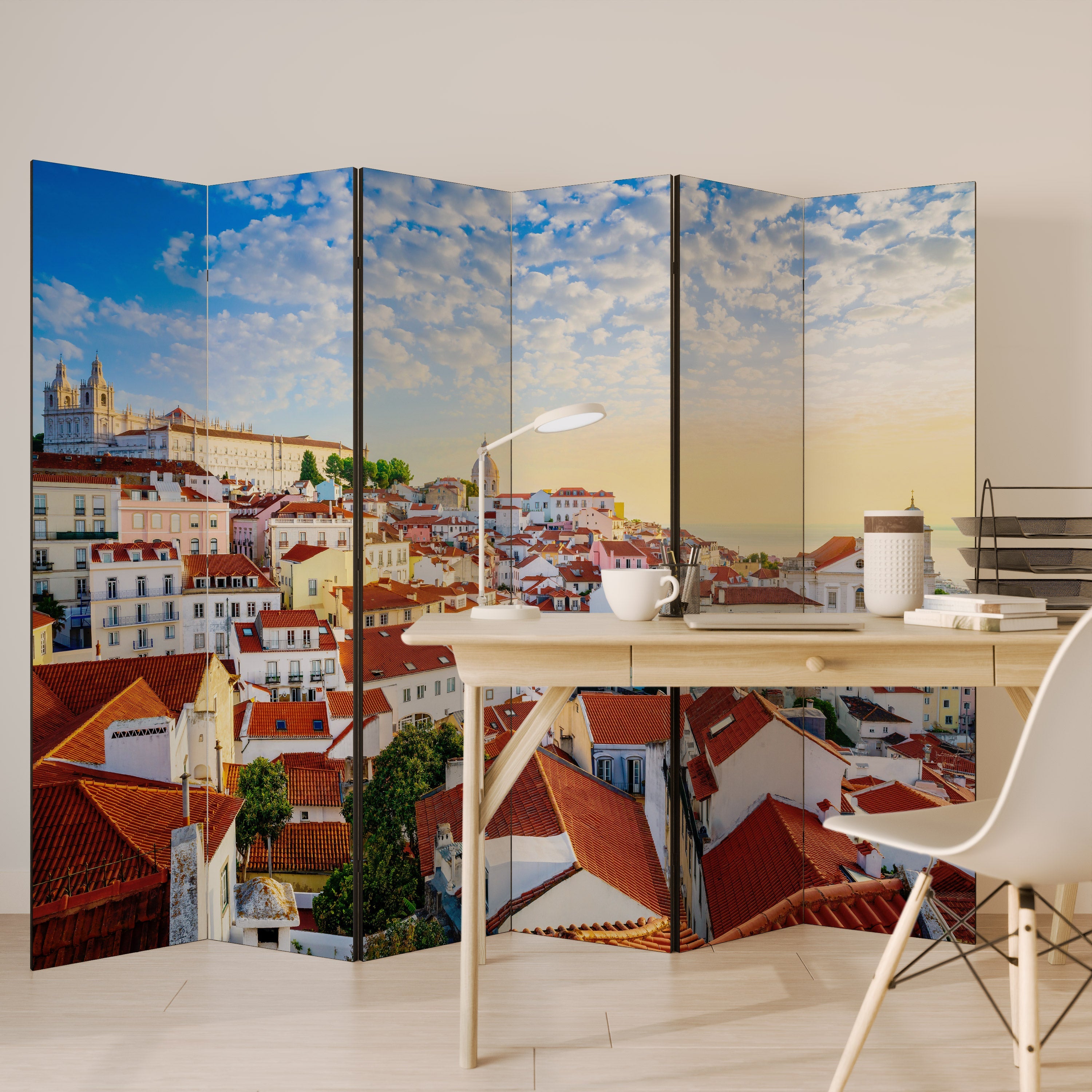 ROOFTOP RADIANCE Decorative 6-Panel Room Divider