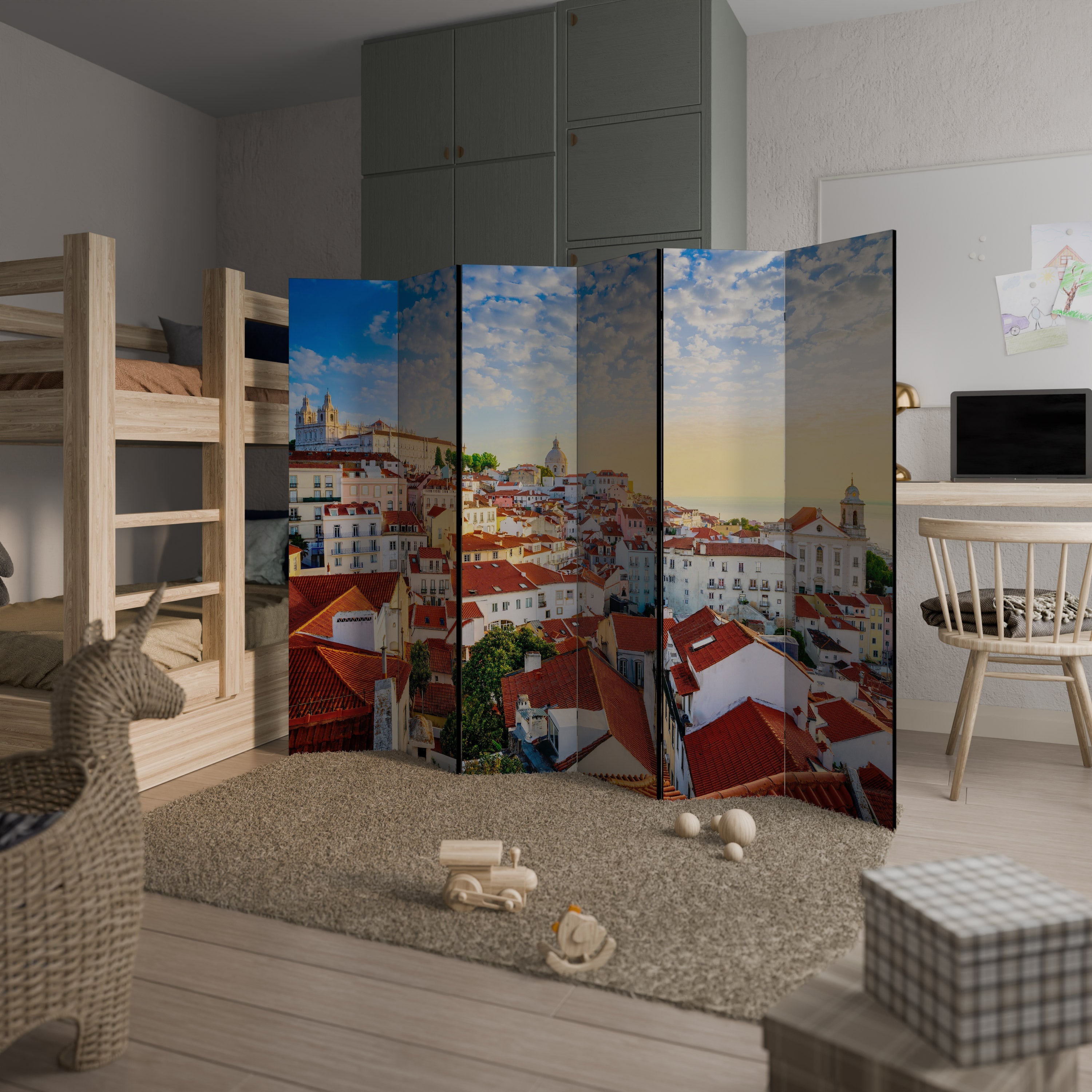 ROOFTOP RADIANCE Decorative 6-Panel Room Divider