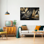 MYSTIC GOLD LEAVES Peel and Stick Horizontal Poster