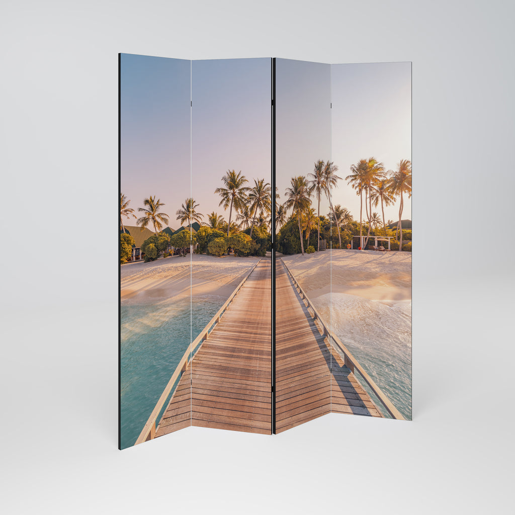SUNSET SANDSCAPE JOURNEY 4-Panel Room Divider