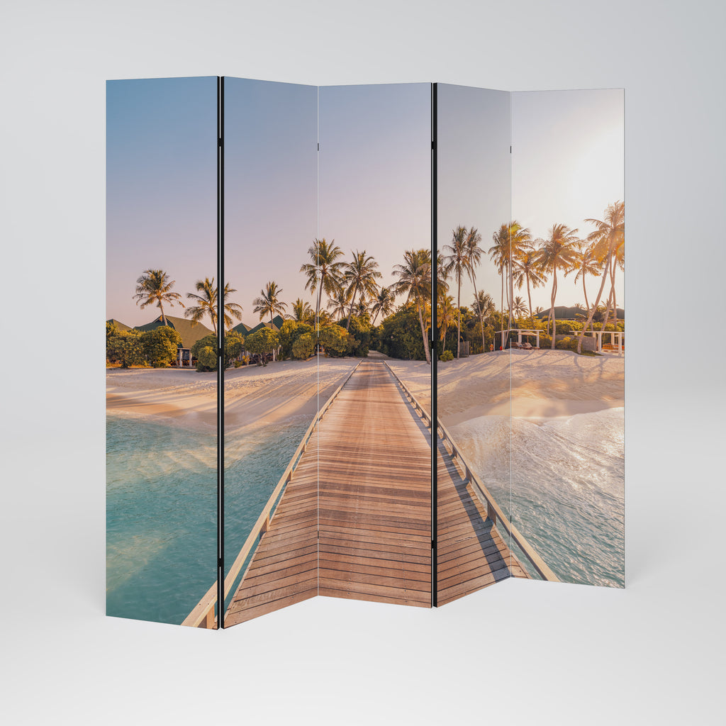 SUNSET SANDSCAPE JOURNEY 5-Panel Room Divider