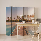SUNSET SANDSCAPE JOURNEY Decorative 5-Panel Room Divider