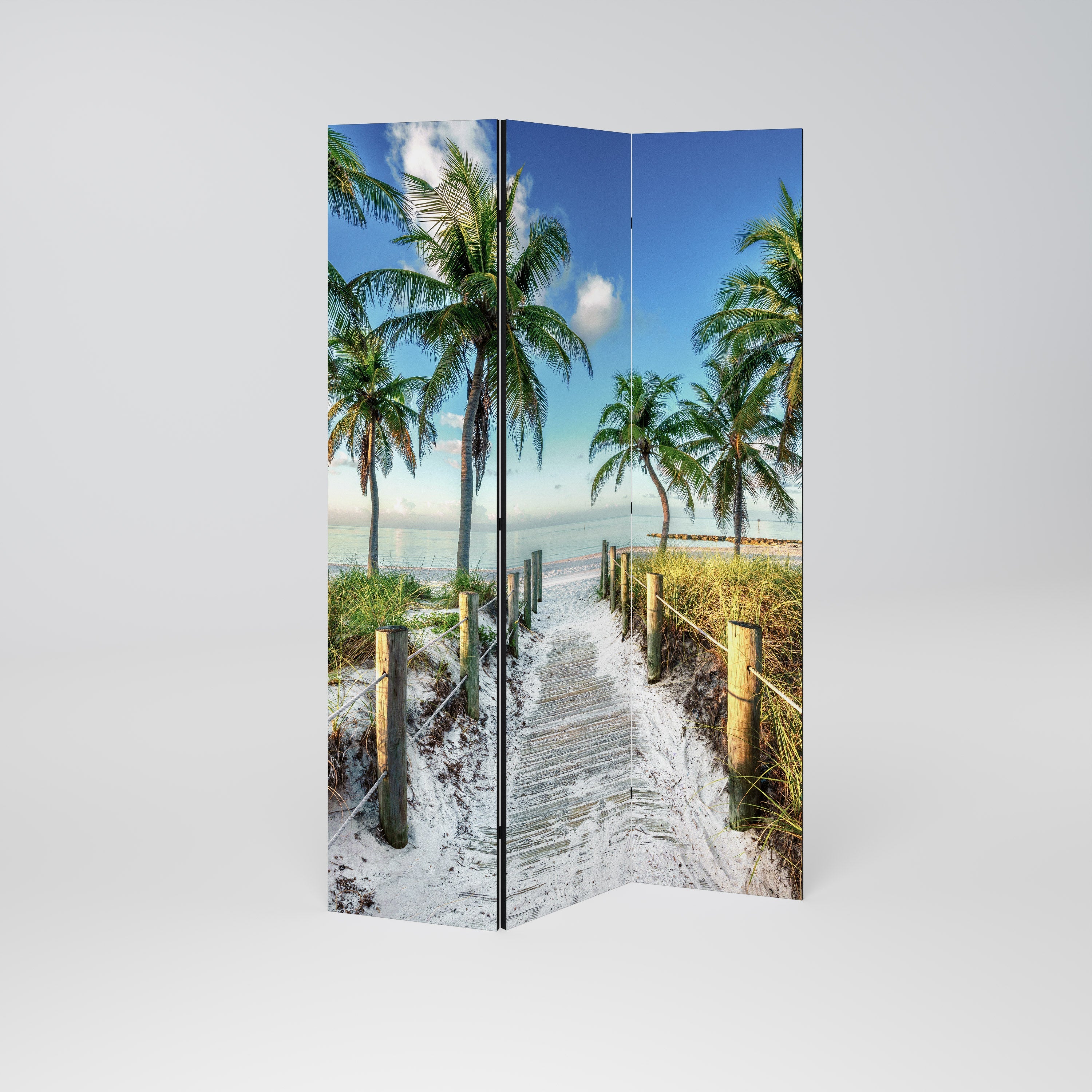 BREEZY COASTAL RETREAT Decorative 3-Panel Room Divider