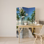 BREEZY COASTAL RETREAT Decorative 3-Panel Room Divider
