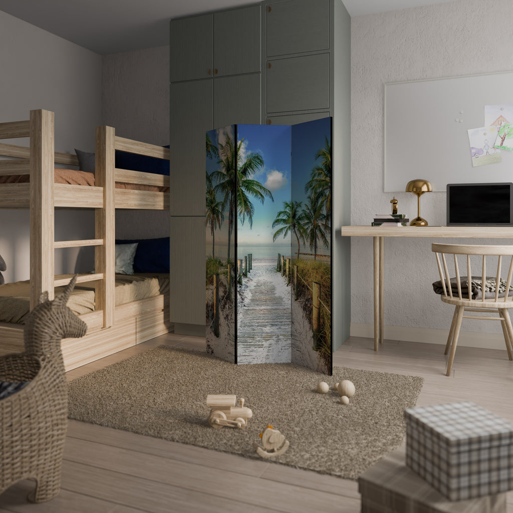 BREEZY COASTAL RETREAT Biombo de 3 Painéis