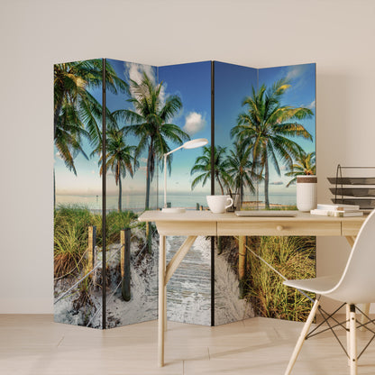 BREEZY COASTAL RETREAT 5-Panel Room Divider