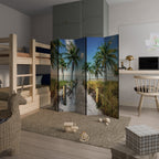 BREEZY COASTAL RETREAT Decorative 5-Panel Room Divider
