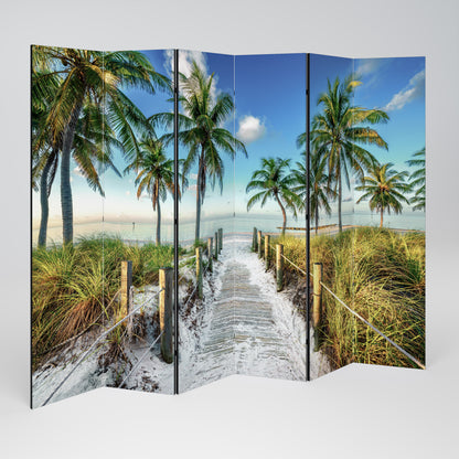 BREEZY COASTAL RETREAT 6-Panel Room Divider