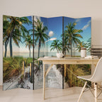 BREEZY COASTAL RETREAT Biombo Decorativo de 6 Painéis