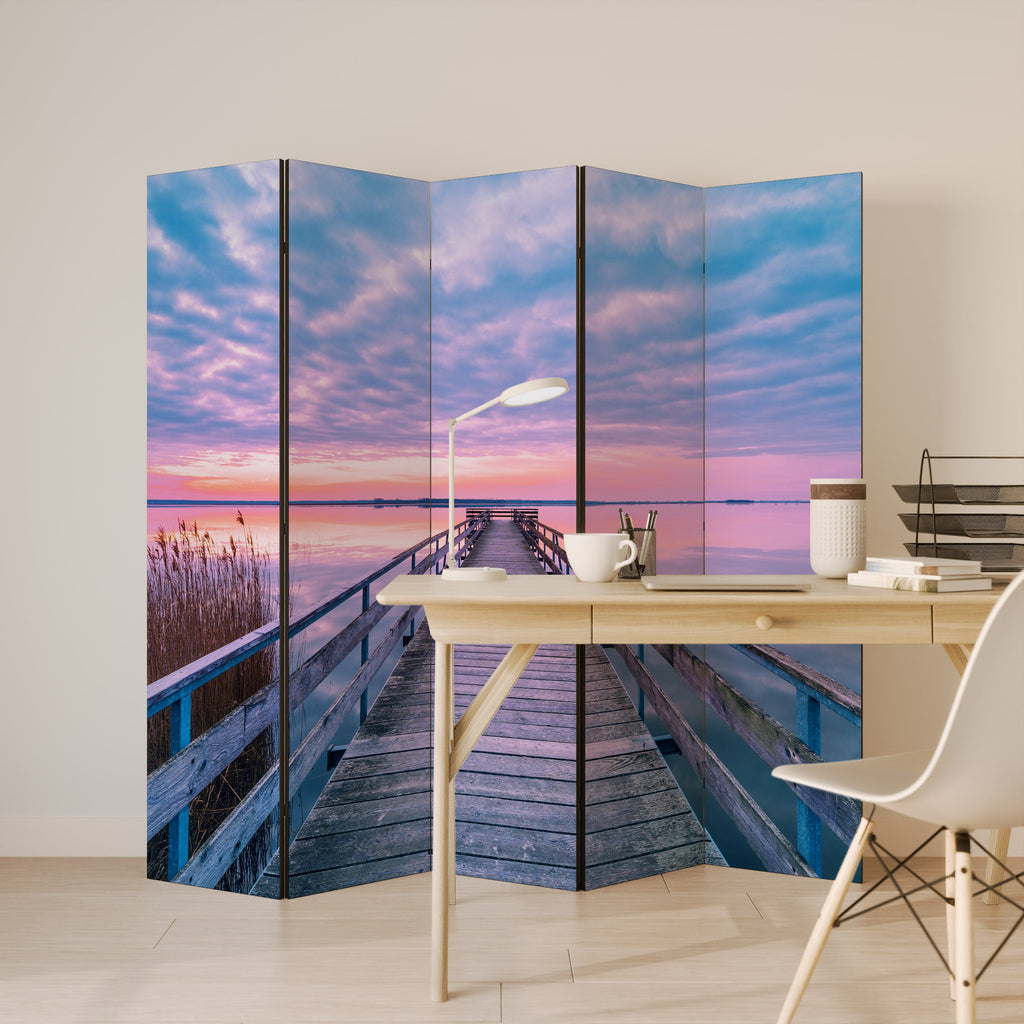 PASTEL PROMENADE Decorative 5-Panel Room Divider
