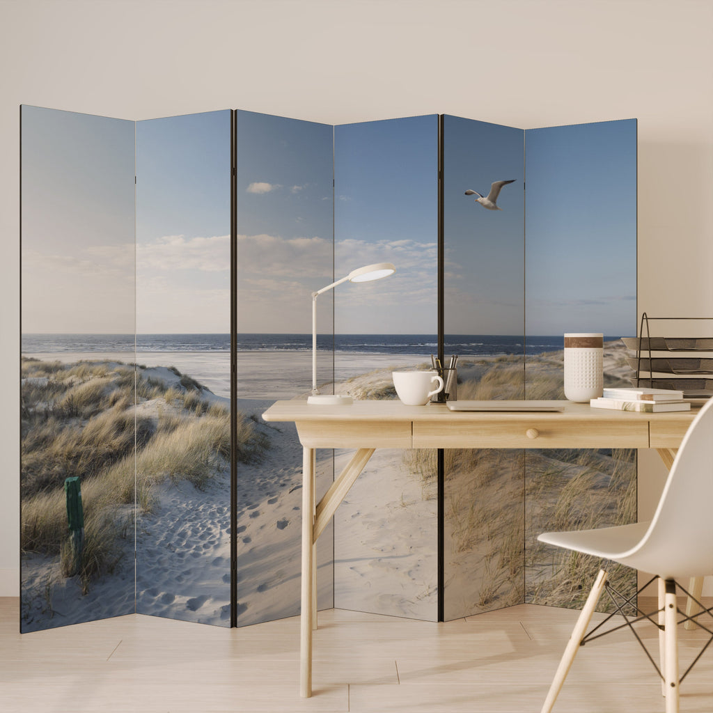 SEASIDE DREAMING Decorative 6-Panel Room Divider