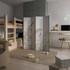 WHISPERING WINDS Biombo Decorativo de 4 Painéis