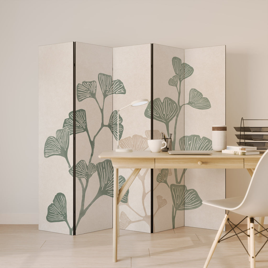 THE GOST OF GINKGO Decorative 5-Panel Room Divider