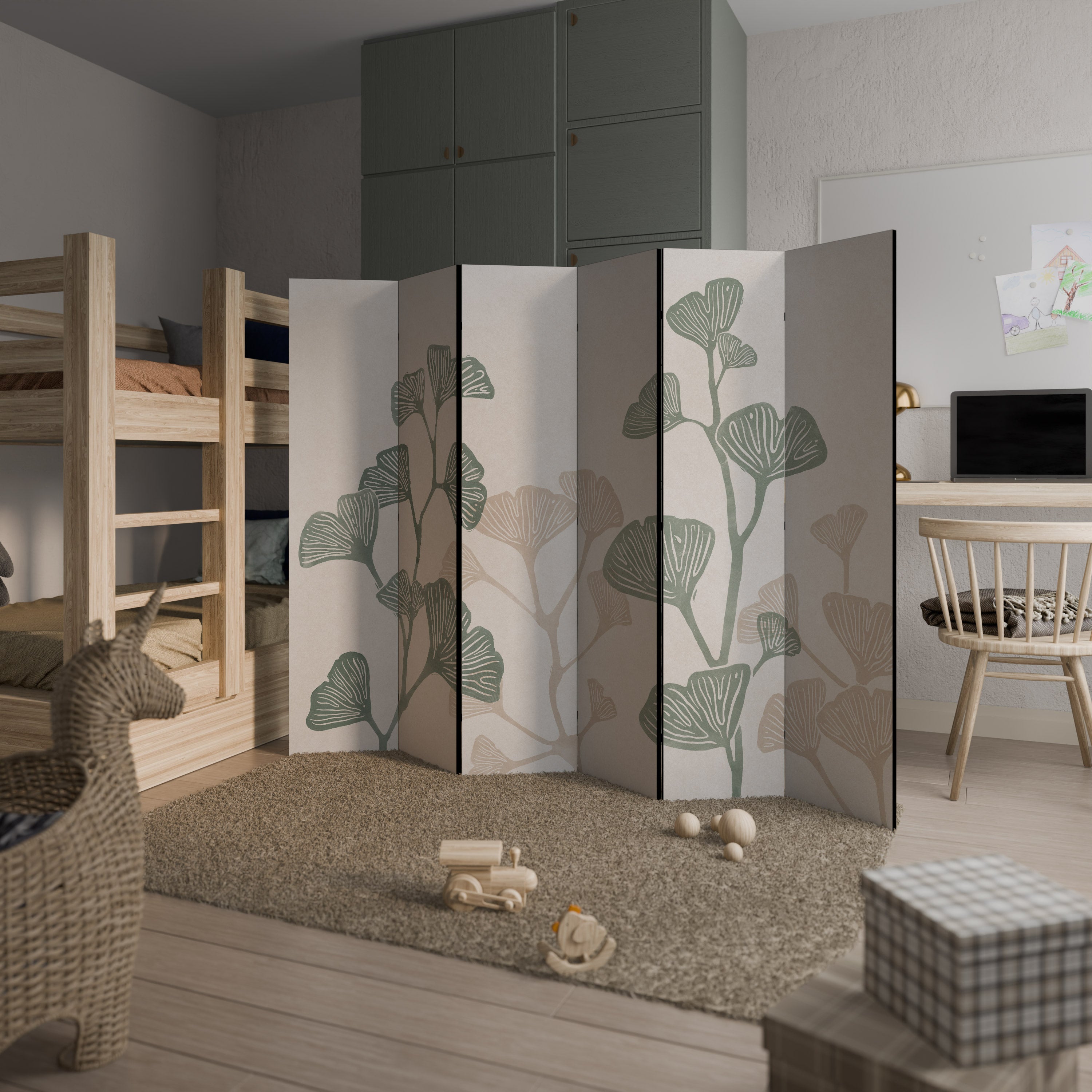 THE GOST OF GINKGO Decorative 6-Panel Room Divider