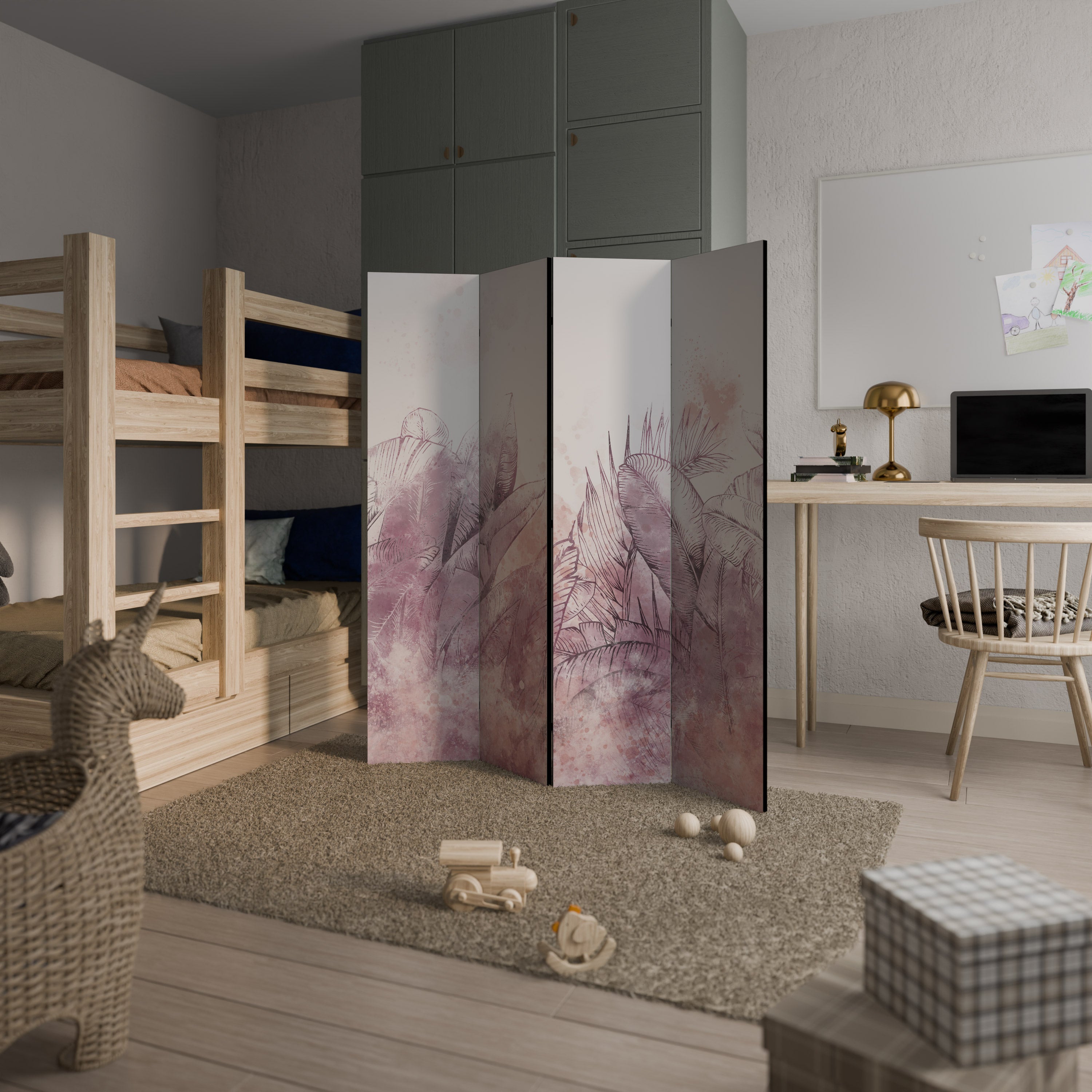 TROPICAL GLAM 4-Panel Room Divider