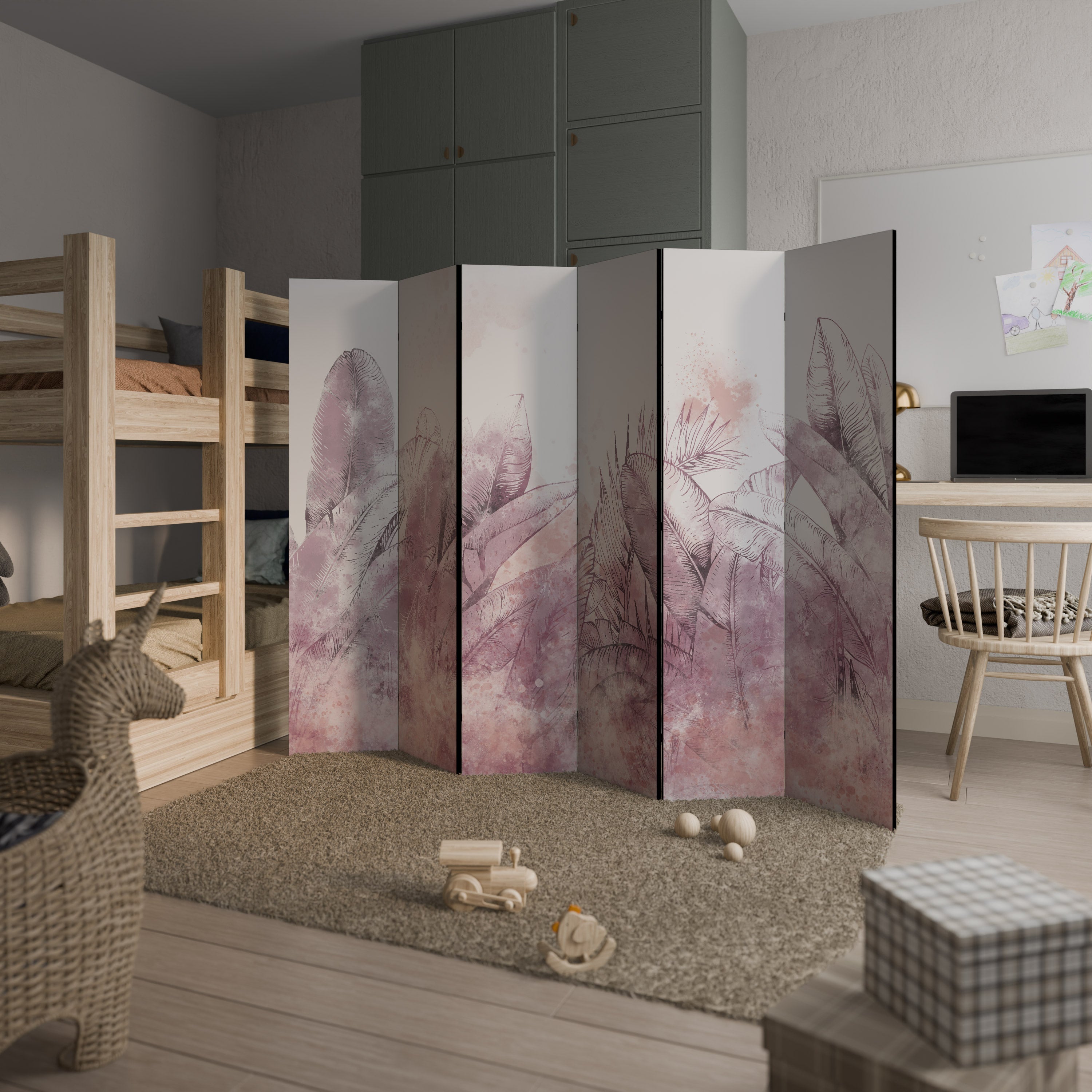 TROPICAL GLAM Decorative 6-Panel Room Divider