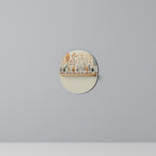 AUTUMN FOREST Prateleira Oval Decorativa em Efeito Carvalho