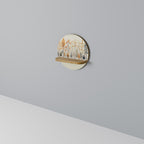 AUTUMN FOREST Prateleira Redonda Decorativa em Efeito Carvalho