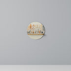 AUTUMN FOREST Prateleira Redonda Decorativa em Efeito Carvalho