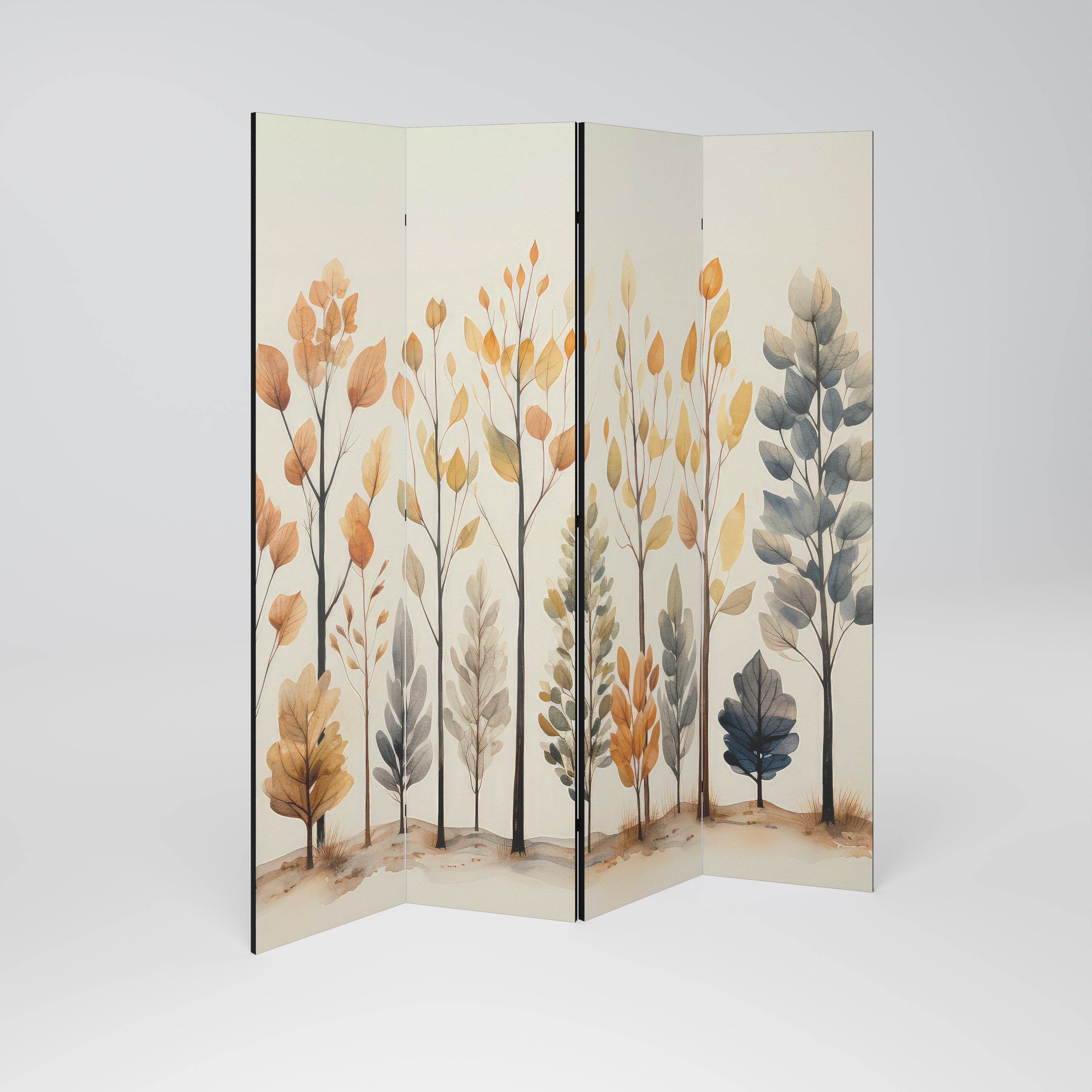 AUTUMN FOREST Decorative 4-Panel Room Divider