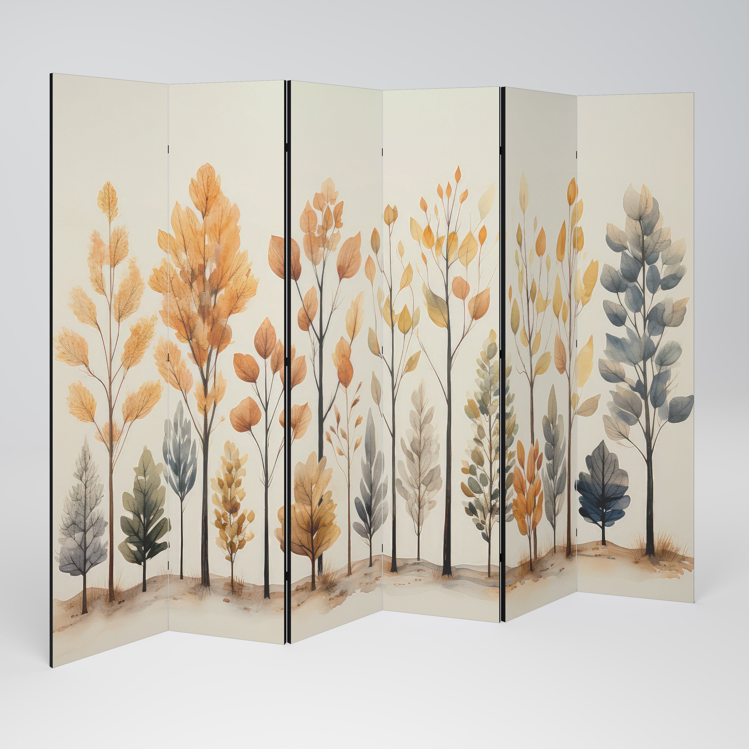 AUTUMN FOREST Decorative 6-Panel Room Divider