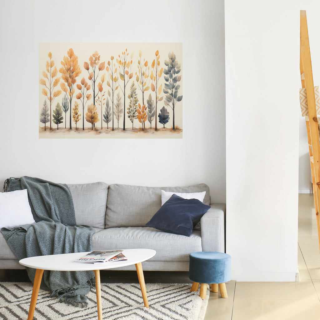 AUTUMN FOREST Peel and Stick Horizontal Poster