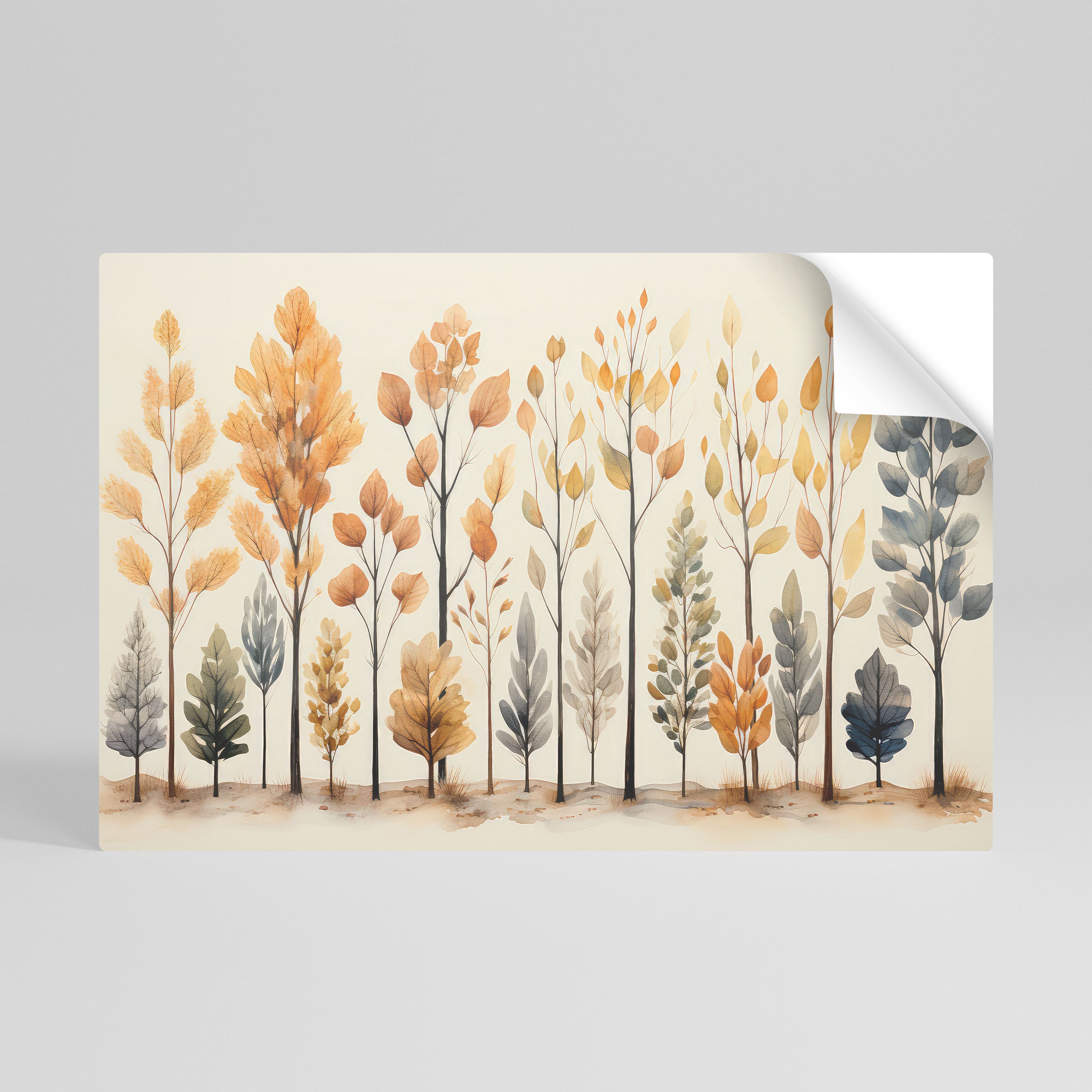 AUTUMN FOREST Póster Autocolante Horizontal
