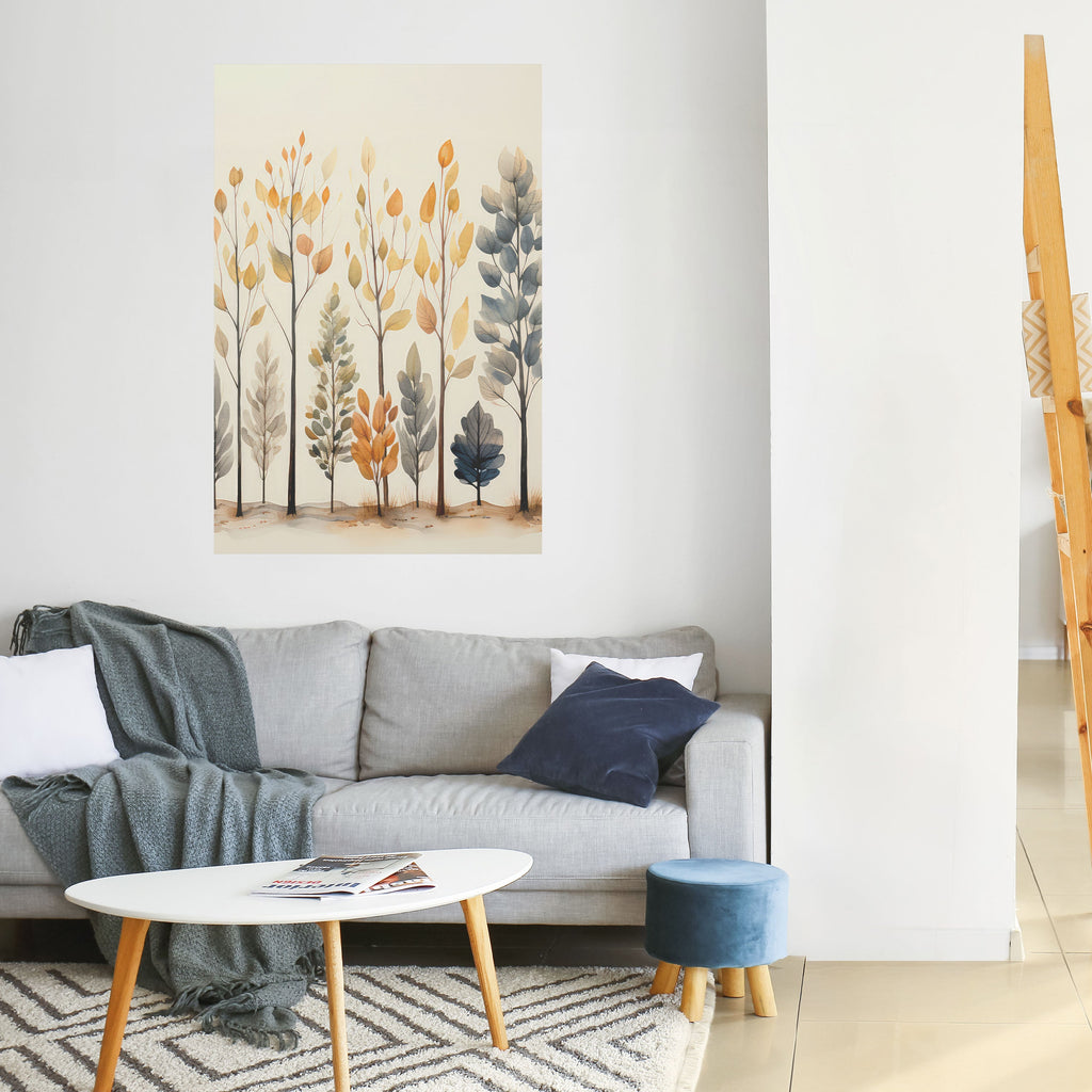 AUTUMN FOREST Peel and Stick Vertical Poster