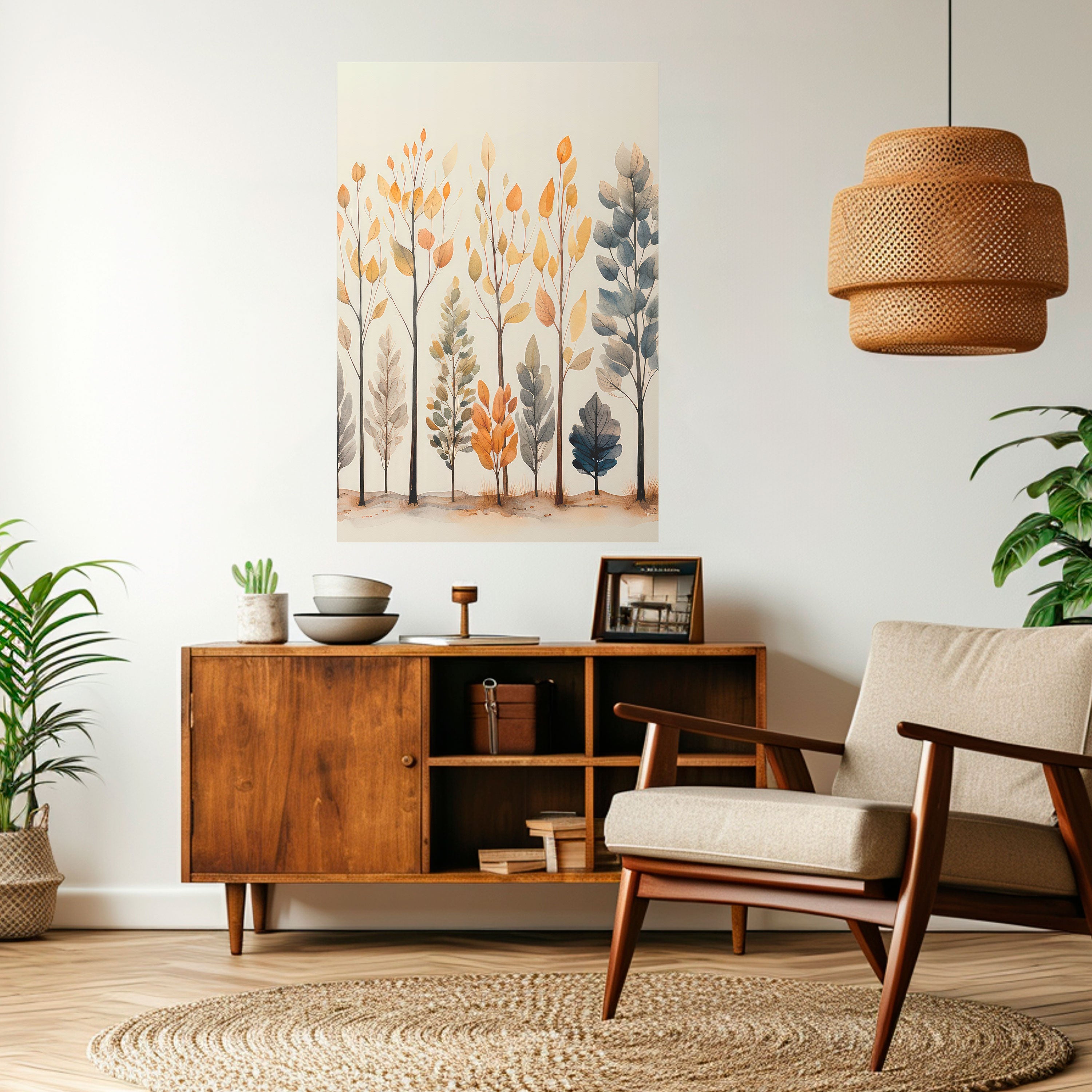 AUTUMN FOREST Peel and Stick Vertical Poster