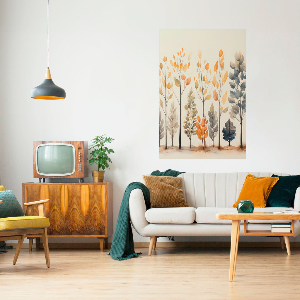 AUTUMN FOREST Peel and Stick Vertical Poster