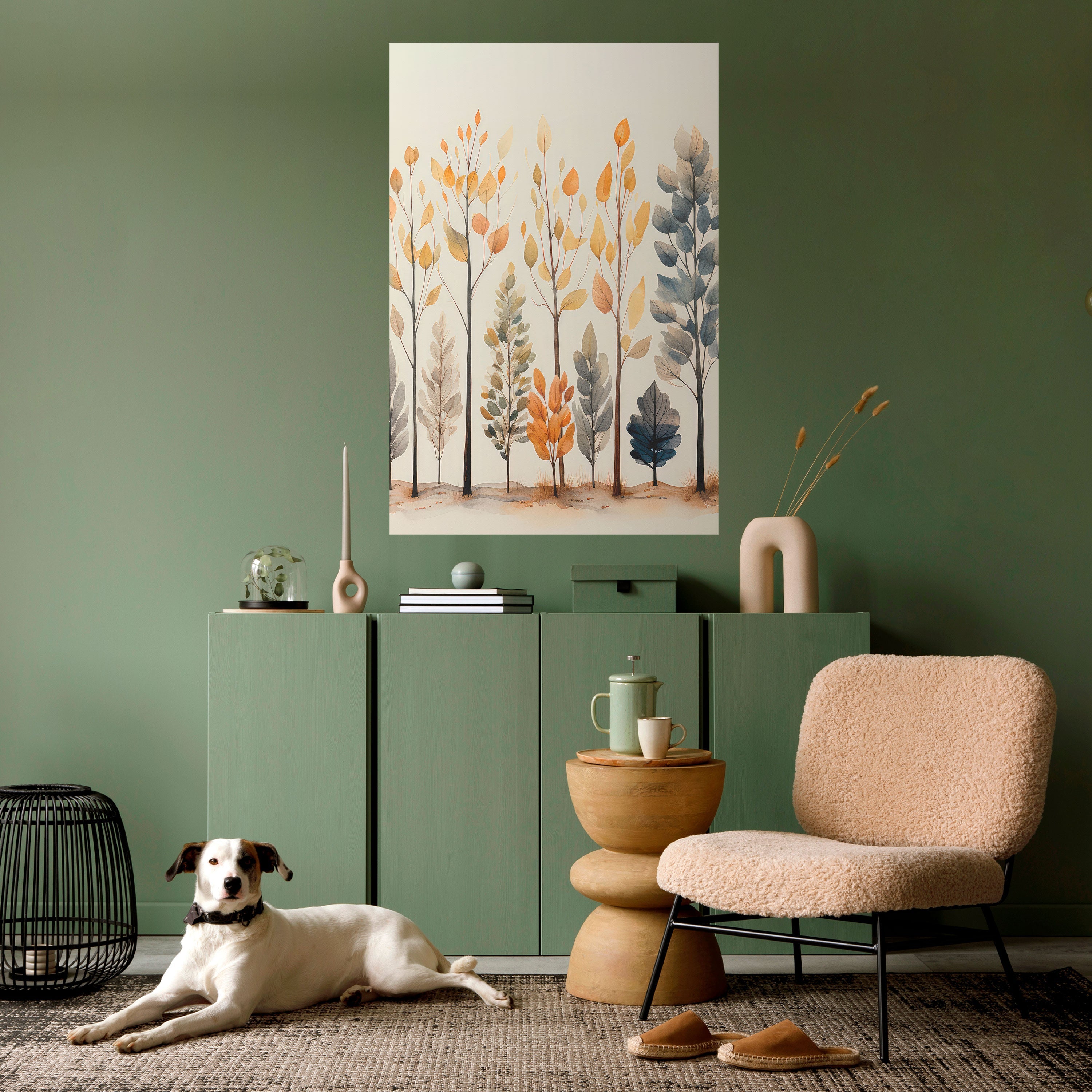 AUTUMN FOREST Peel and Stick Vertical Poster