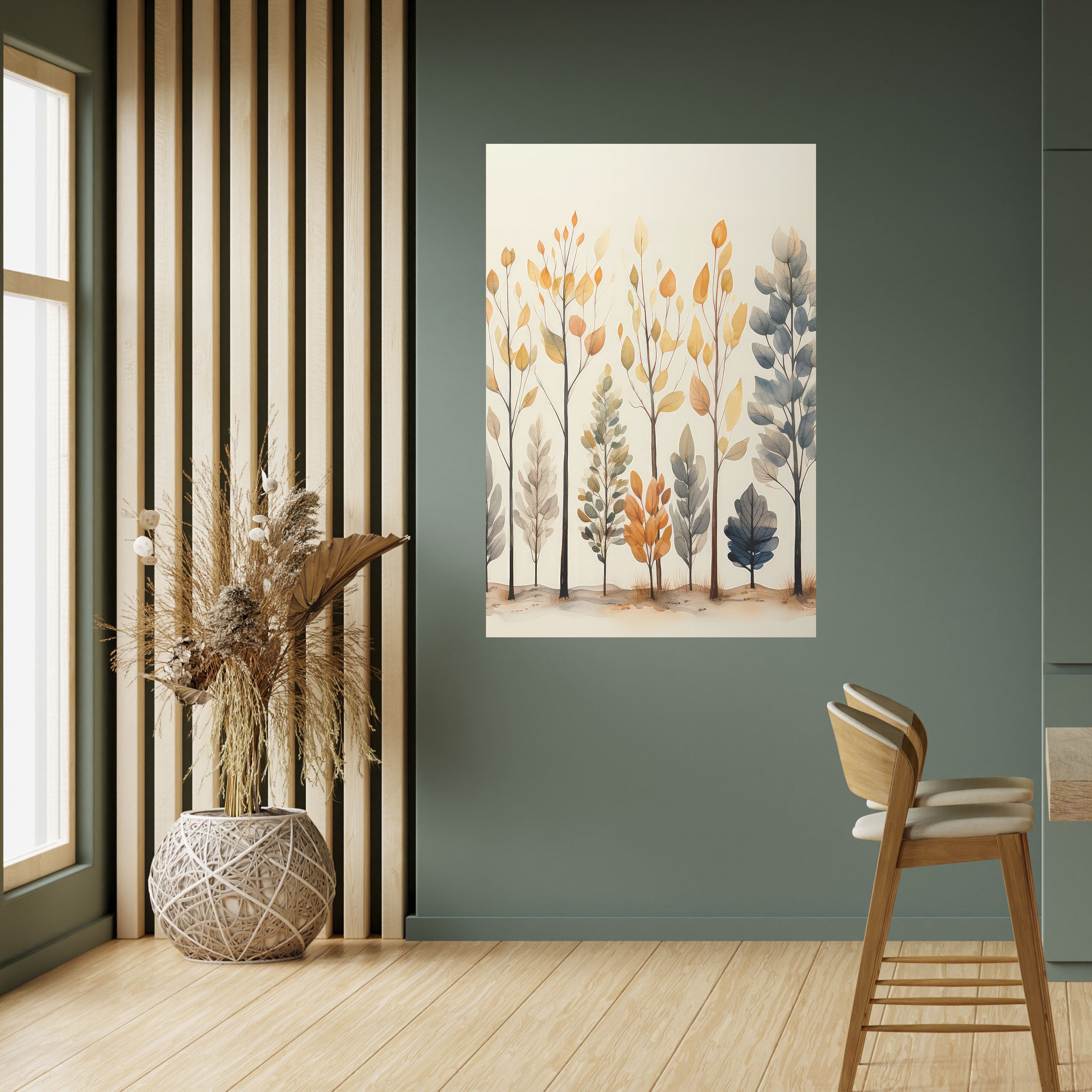 AUTUMN FOREST Peel and Stick Vertical Poster