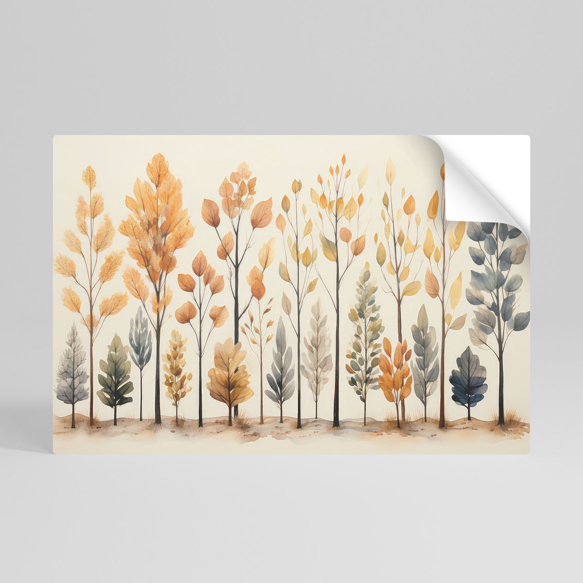AUTUMN FOREST Póster Autocolante Horizontal