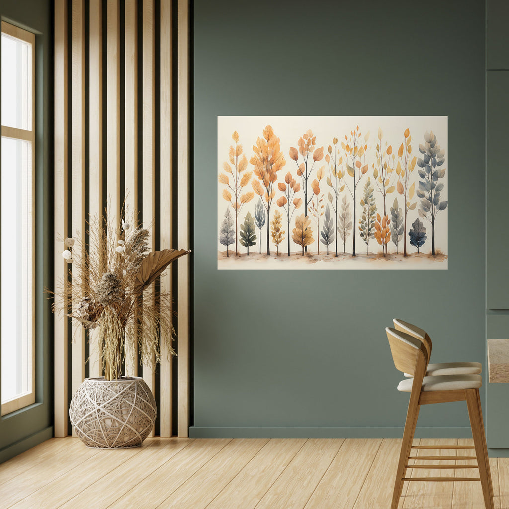 AUTUMN FOREST Peel and Stick Horizontal Poster