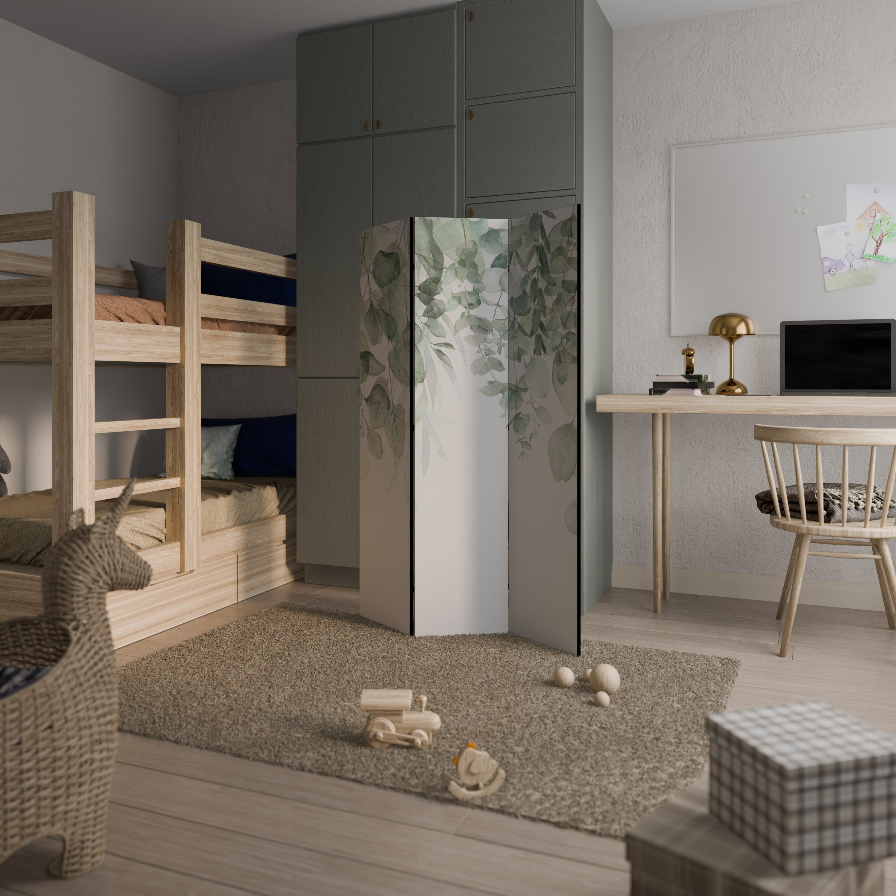 PURE VERDURE Decorative 3-Panel Room Divider