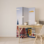 MEMORY OF RIGA Decorative 3-Panel Room Divider