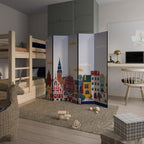 MEMORY OF RIGA Decorative 5-Panel Room Divider