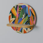 RAMPANT VEGETATION Prateleira Redonda Decorativa em Efeito Carvalho