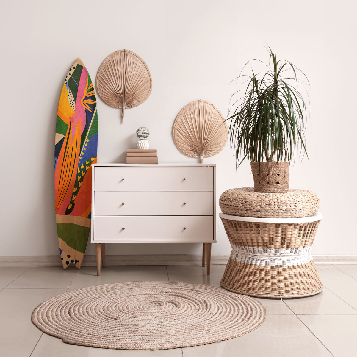 RAMPANT VEGETATION Painel Decorativo Prancha de Surf
